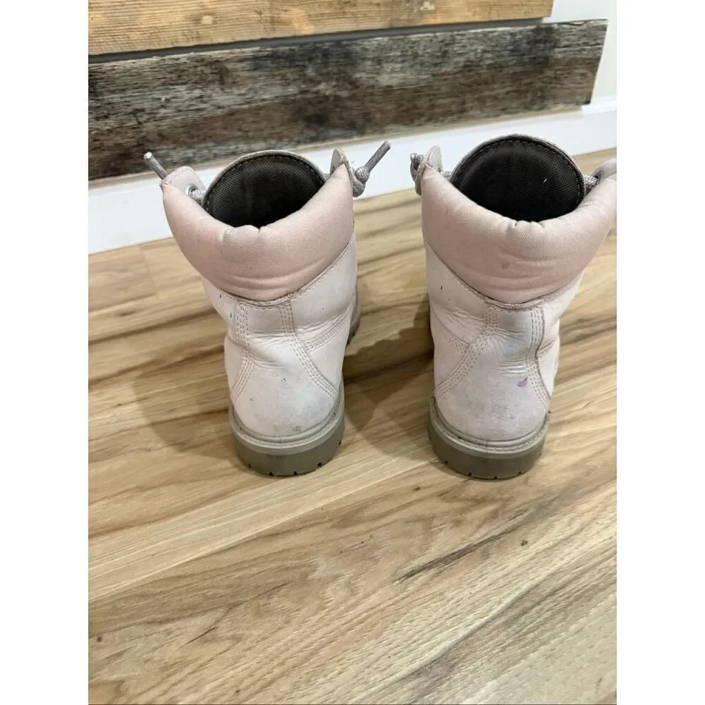 Timberland pink boots need cleaning size 8